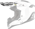 Frontino Bianco Lucido originale Airoh AV314F1 per casco Aviator 3 e Aviator 3 Evo, mostrato su un casco in trasparenza, foto ufficiale del ricambio