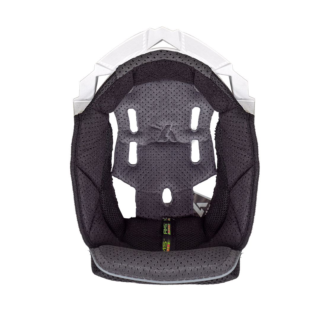 Cuffia interna originale Airoh AV3GWC grigia con supporto bianco per casco Aviator 3, foto ufficiale del ricambio