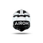 Airoh Aviator 3 EVO Color Bianco Lucido (AV3F14), vista posteriore con il logo Airoh