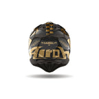 Airoh Aviator 3 TC222 The Legend Nero/Oro Lucido (AV3LTC17), vista posteriore con il logo Airoh
