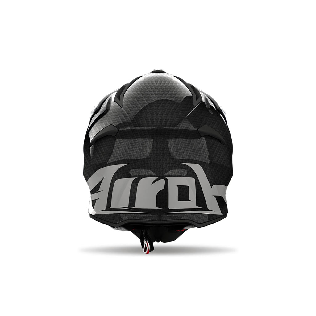 Airoh Aviator Ace 2 Carbon Lucido (AVA299), vista posteriore con il logo Airoh