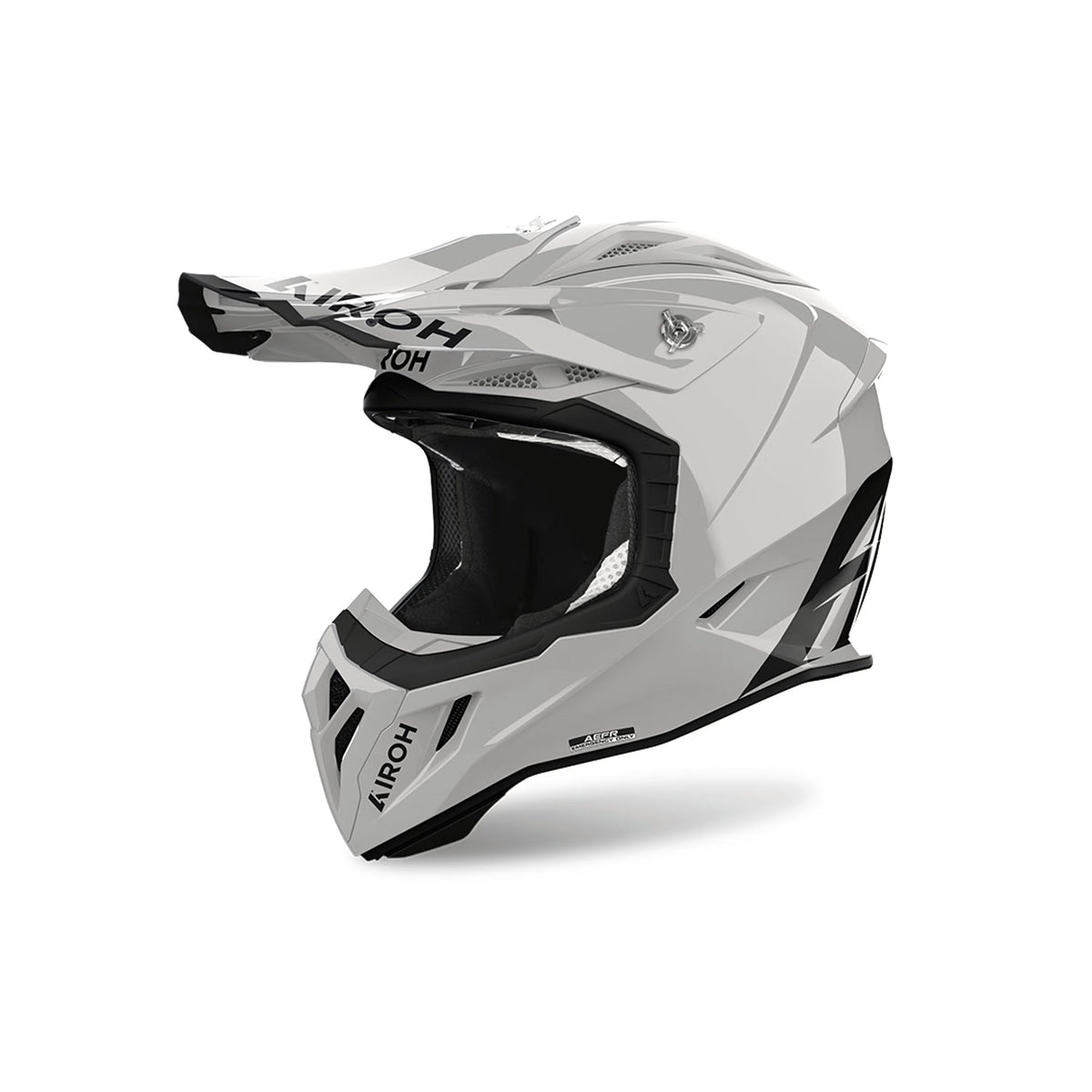 Airoh Aviator Ace 2 Color Grigio Cemento Lucido (AVA298), casco cross in vista laterale di tre quarti