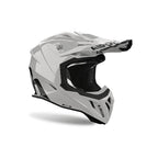 Casco cross Airoh Aviator Ace 2 Color Grigio Cemento Lucido, vista di tre quarti dal lato opposto