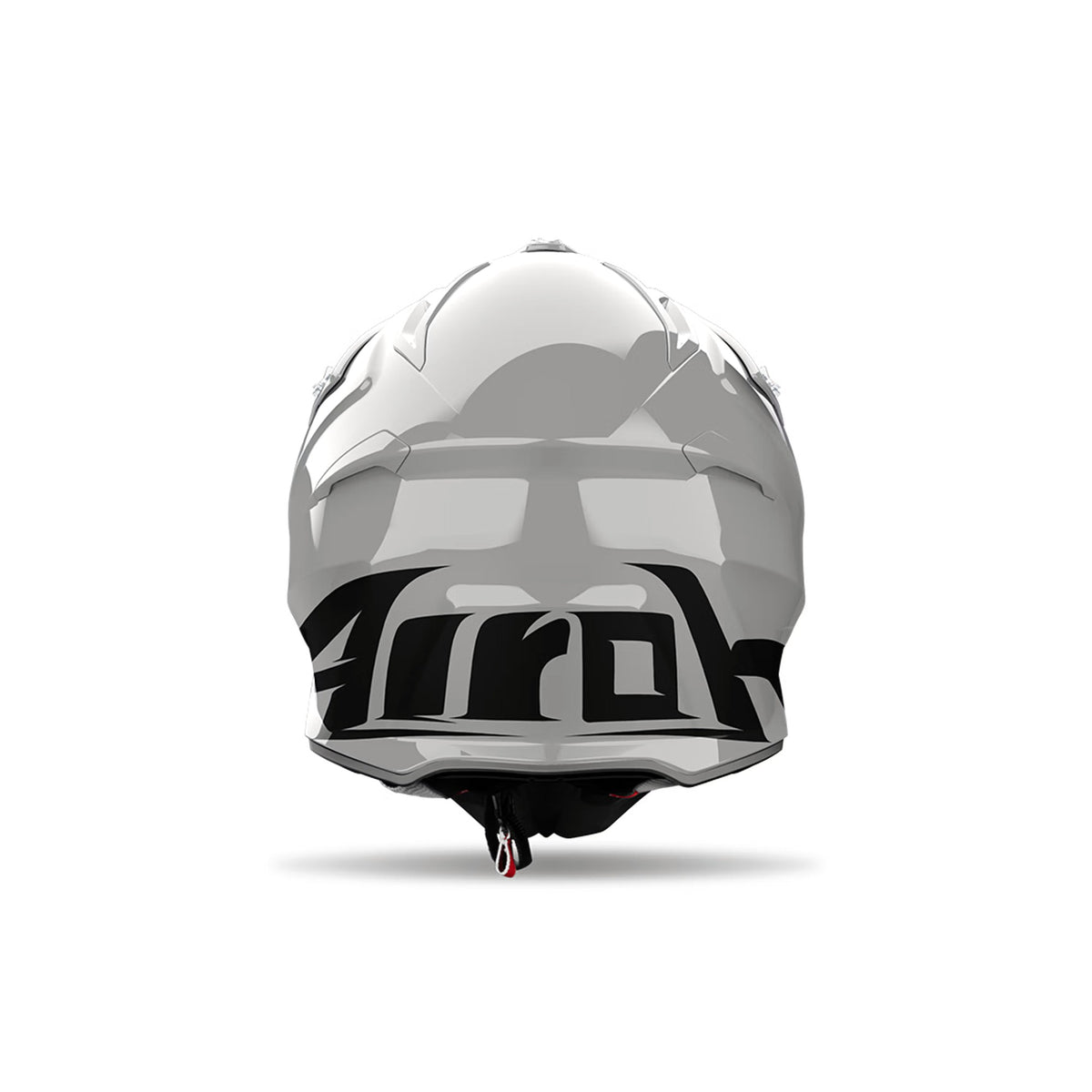 Airoh Aviator Ace 2 Color Grigio Cemento Lucido (AVA298), vista posteriore con il logo Airoh