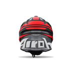 Airoh Aviator Ace 2 Proud Nero/Rosso/Grigio Opaco AV22P55, casco cross, visto da dietro