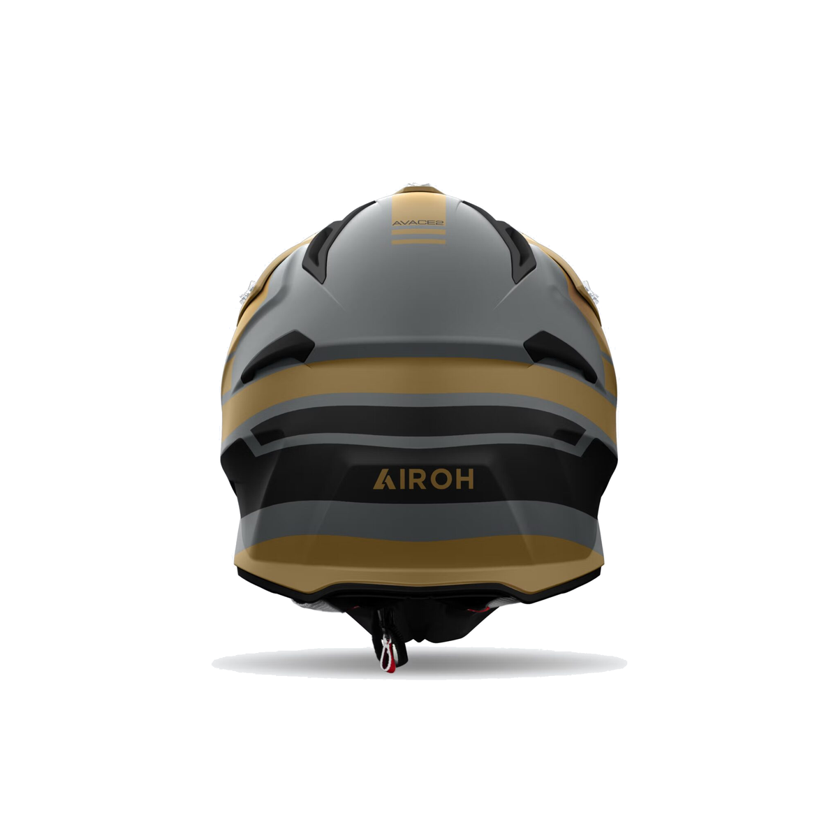 Airoh Aviator Ace 2 Sake Grigio/Oro Opaco AV22A35, casco cross, visto da dietro