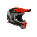 Casco cross Airoh Aviator Ace 2 Shield Arancio/Grigio Opaco, vista di tre quarti dal lato opposto