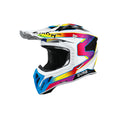 Airoh Aviator Ace 2 Sunrise Bianco/Multicolore Lucido (AV22S38), casco cross in vista laterale di tre quarti