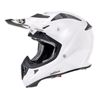 Airoh Aviator Junior casco cross da bambino bianco lucido, vista di tre quarti anteriore sinistra