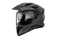Airoh Bandit BADX-X Color Grigio Scuro Lucido (BA99), casco adventure visto di tre quarti dal lato sinistro, grafica grigio scuro lucida a tinta unita