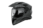Airoh Bandit BADX-X Color Grigio Scuro Lucido (BA99), casco adventure visto di tre quarti dal lato sinistro, grafica grigio scuro lucida a tinta unita