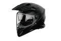 Airoh Bandit BADX-X Color Nero Opaco (BA11), casco adventure visto di tre quarti dal lato sinistro, grafica nera opaca a tinta unita