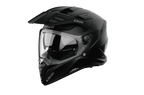 Airoh Bandit BADX-X Color Nero Opaco (BA11), casco adventure visto di tre quarti dal lato sinistro, grafica nera opaca a tinta unita