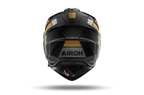 Airoh Bandit BADX-X Horn Oro Opaco visto da dietro, con la parte posteriore della calotta