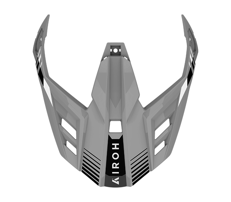 Frontino Spicy Grigio Lucido originale Airoh BAS16F per casco Bandit, foto ufficiale del ricambio