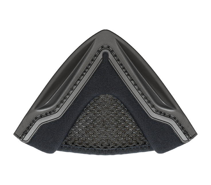 Paravento Mentoniera (Stop Wind) originale Airoh BAWINST, colore nero, per casco Bandit, foto ufficiale del ricambio