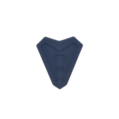 Bottone presa d'aria mentoniera Airoh 15PRN092N per casco Commander – cover in plastica nera opaca sagomata a punta, con tre feritoie