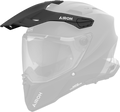 Frontino Nero Opaco originale Airoh CM211F per casco Commander 2, mostrato su un casco in trasparenza, foto ufficiale del ricambio