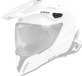 Frontino Bianco Lucido originale Airoh CM214F per casco Commander 2, mostrato su un casco in trasparenza, foto ufficiale del ricambio