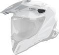 Frontino Grigio Cemento Lucido originale Airoh CM281F per casco Commander 2, mostrato su un casco in trasparenza, foto ufficiale del ricambio