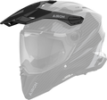 Frontino Carbonio Lucido originale Airoh CM299F per casco Commander 2, mostrato su un casco in trasparenza, foto ufficiale del ricambio