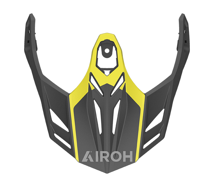 Frontino Skip Giallo Opaco originale Airoh CM2S31F per casco Commander 2, foto ufficiale del ricambio