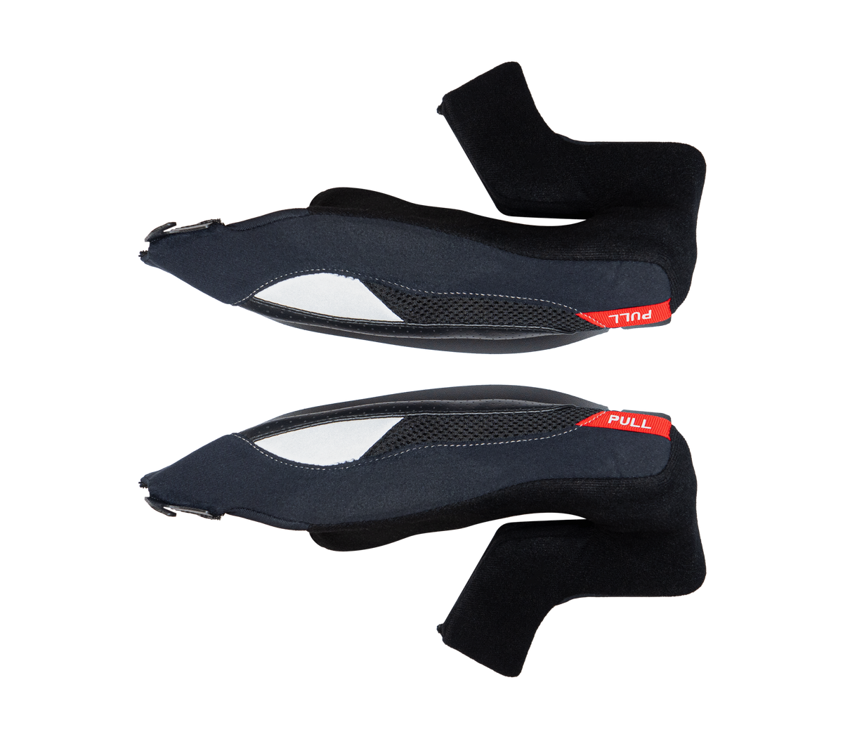 Guanciali originali Airoh COM2G neri per casco Commander 2, foto ufficiale del ricambio