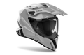 Airoh Commander 2 Color grigio cemento lucido casco adventure, tre quarti anteriore destra, visiera chiusa