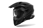 Airoh Commander 2 Color nero opaco casco adventure, tre quarti anteriore destra, visiera chiusa
