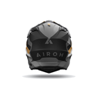Airoh Commander 2 Doom Nero/Oro Opaco CM2D35, casco adventure, visto da dietro
