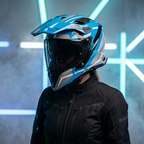 Airoh Commander 2 Mavick Azzurro/Grigio/Bianco Lucido – Casco Adventure ECE 22.06 Carbonio HPC (CM2M82)