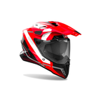 Airoh Commander 2 Mavick Rosso/Bianco/Nero Lucido CM2M55, casco adventure, vista di tre quarti dal lato destro