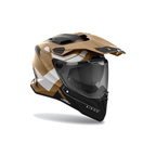 Airoh Commander 2 Reveal Sabbia/Nero Opaco CM2R29, casco adventure, vista di tre quarti dal lato destro
