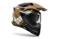 Airoh Commander 2 Reveal sabbia opaco casco adventure, tre quarti anteriore destra, visiera chiusa