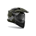 Airoh Commander 2 Reveal Verde Militare/Grigio Opaco CM2R70, casco adventure, vista di tre quarti dal lato destro