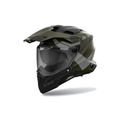 Airoh Commander 2 Reveal Verde Militare/Grigio Opaco CM2R70, casco adventure, vista di tre quarti dal lato sinistro