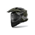 Airoh Commander 2 Reveal Verde Militare/Grigio Opaco CM2R70, casco adventure, vista di tre quarti dal lato sinistro