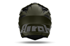 Airoh Commander 2 Reveal verde militare opaco casco adventure, vista posteriore, logo Airoh sulla nuca