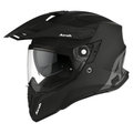 Casco adventure Airoh Commander nero opaco, tre quarti anteriore sinistro con frontino