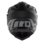 Retro del casco Airoh Commander nero opaco con logo Airoh ed estrattori d'aria