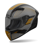 Airoh Connor Achieve Grigio/Nero/Bronzo Opaco (CNA91), casco integrale visto di tre quarti dal lato sinistro