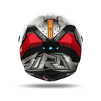 Casco Airoh Connor Bot visto da dietro, logo Airoh ed estrattori d'aria posteriori