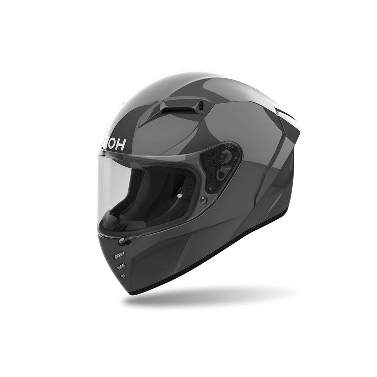 Airoh Connor Color Antracite Lucido (CN99), casco integrale in vista laterale di tre quarti