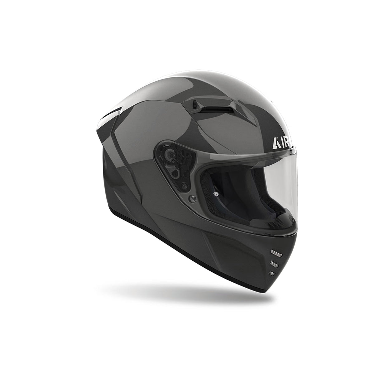 Casco integrale Airoh Connor Color Antracite Lucido, vista di tre quarti dal lato opposto