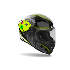 Airoh Connor Gamer Nero/Giallo Fluo Lucido CNG31 casco integrale, vista di tre quarti destra