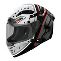 Airoh Connor Masker Bianco/Nero Lucido (CNM17), casco integrale in vista laterale di tre quarti