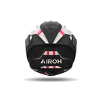 Airoh Connor Omega Bianco/Nero/Rosso Opaco CNO35 casco integrale, vista posteriore