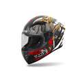 Airoh Connor Samurai Nero/Oro/Rosso Opaco (CNS17), casco integrale in vista laterale di tre quarti
