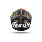 Airoh Connor Samurai Nero/Oro/Rosso Opaco (CNS17), vista posteriore con il logo Airoh