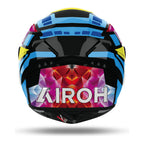 Airoh Connor Stellar Multicolore Lucido (CNS54), vista posteriore con il logo Airoh